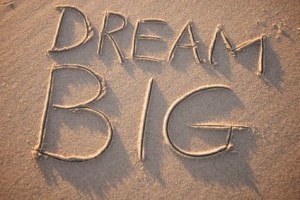 Dream Big in sand
