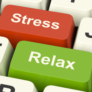 Stress Relax Computer Keys Showing Pressure Of Work Or Relaxation Online
